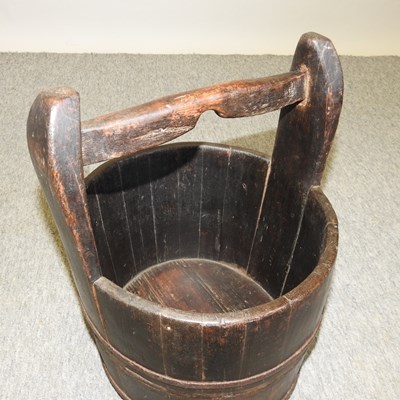 Lot 449 - A Chinese wooden bucket