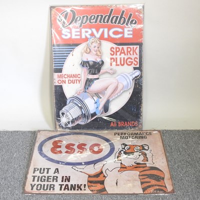 Lot 482 - Two tin signs