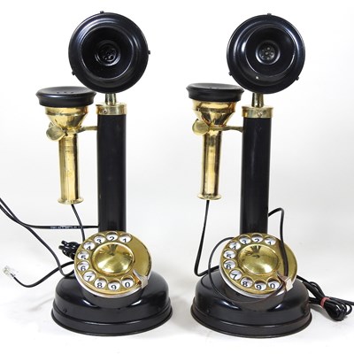 Lot 460 - A pair of reproduction telephones