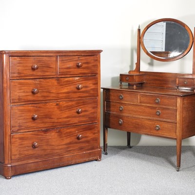 Lot 557 - A Victorian chest and an Edwardian dressing table