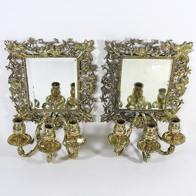 Lot 33 - A pair of French girandoles