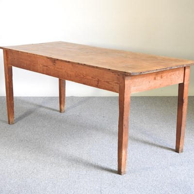 Lot 18 - A pine refectory table