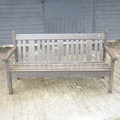 Lot 20 - A teak garden bench