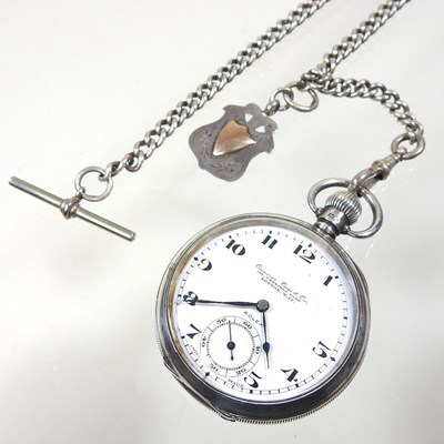 Lot 11 - A Rolex silver cased pocket watch