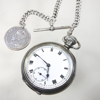 Lot 98 - A silver cased pocket watch