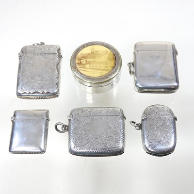 Lot 179 - Five silver vesta cases