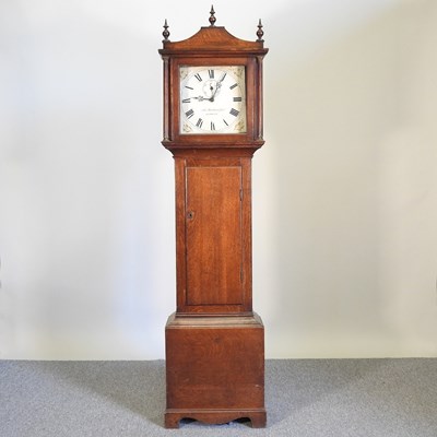 Lot 104 - An 18th century longcase clock