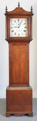 Lot 104 - An 18th century longcase clock
