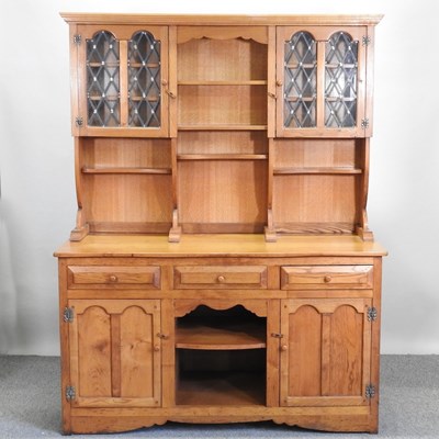 Lot 444 - A modern handmade oak and chestnut dresser