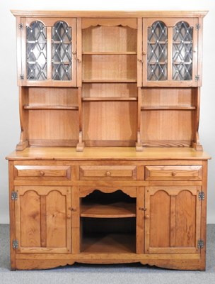 Lot 444 - A modern handmade oak and chestnut dresser