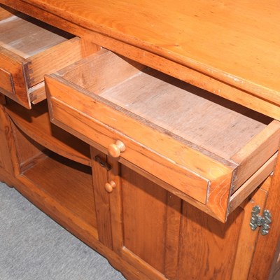 Lot 444 - A modern handmade oak and chestnut dresser