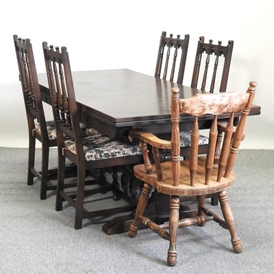 Lot 653 - An Old Charm style oak refectory table