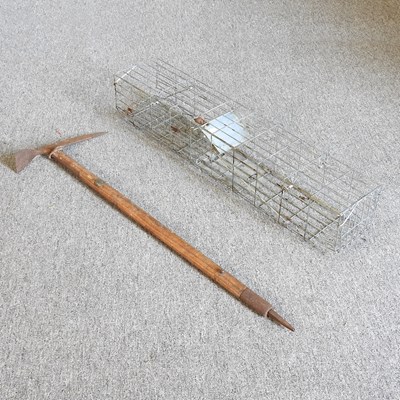 Lot 539 - A galvanised squirrel trap