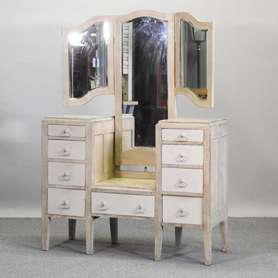 Lot 446 - An Edwardian and later cream painted dressing table