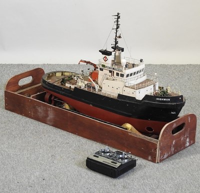 Lot 239 - A 20th century scratch built remote control boat