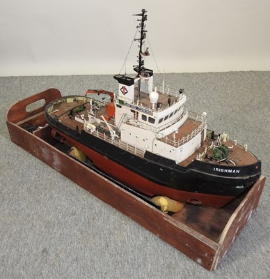 Lot 239 - A 20th century scratch built remote control boat