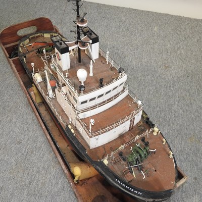 Lot 239 - A 20th century scratch built remote control boat