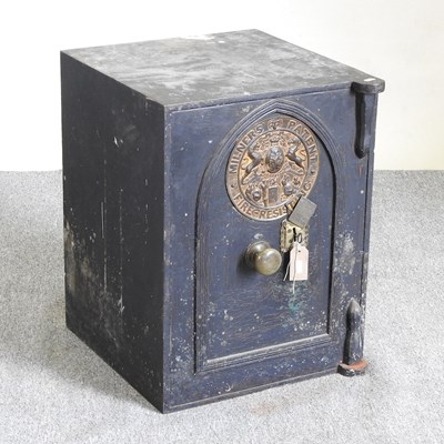 Lot 121 - A Victorian cast iron safe