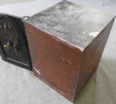 Lot 121 - A Victorian cast iron safe