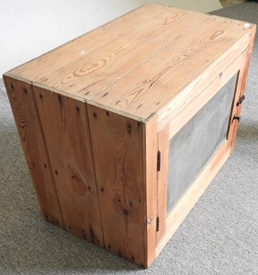 Lot 318 - An antique pine meat safe