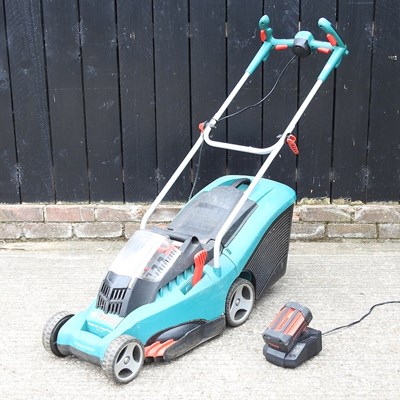 Lot 170 - A Bosch cordless electric lawn mower