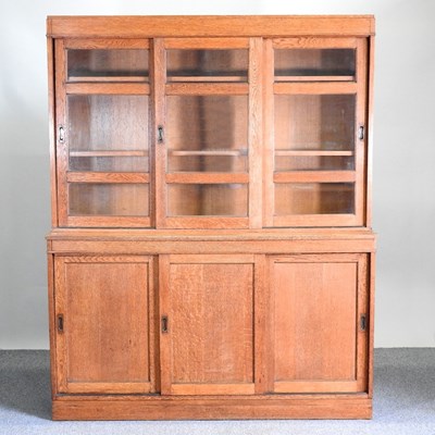 Lot 9 - An early 20th century oak bookcase