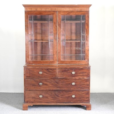 Lot 525 - A George III cabinet bookcase