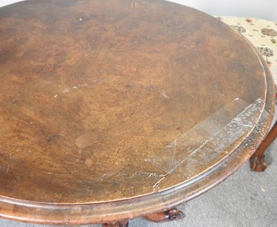 Lot 110 - A Victorian table, stool and chair