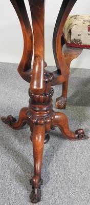 Lot 110 - A Victorian table, stool and chair