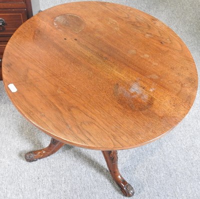 Lot 350 - A reproduction chest, cakestand and table