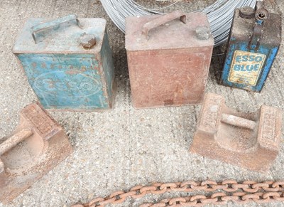 Lot 42 - Three various vintage petrol cans