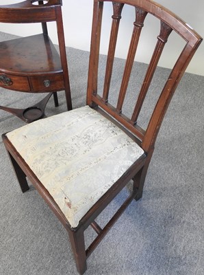 Lot 265 - A George III washstand, chair and stand