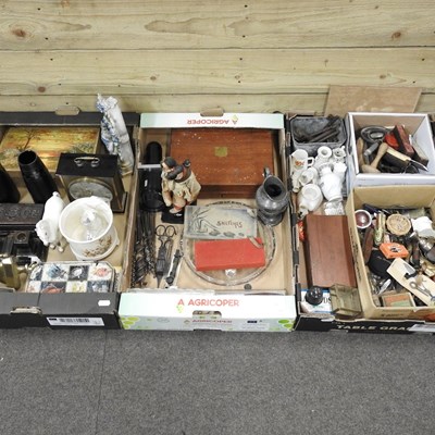 Lot 357 - A collection of china, metalwares and other items