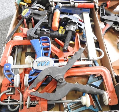 Lot 383 - Two boxes of metal clamps