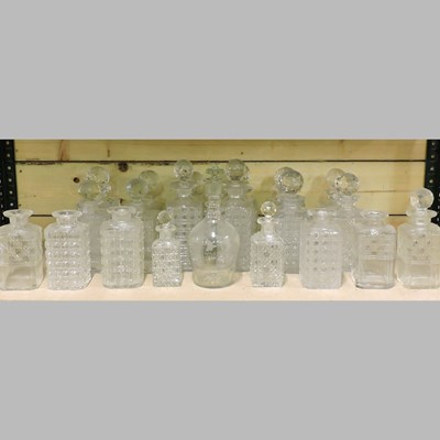 Lot 355 - A collection of glass decanters