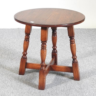 Lot 293 - A 17th century style oak coffee table