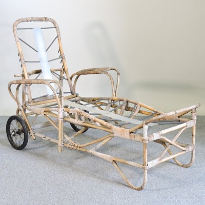 Lot 203 - A bamboo sun lounger