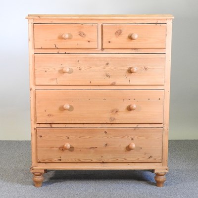 Lot 217 - A pine chest of drawers