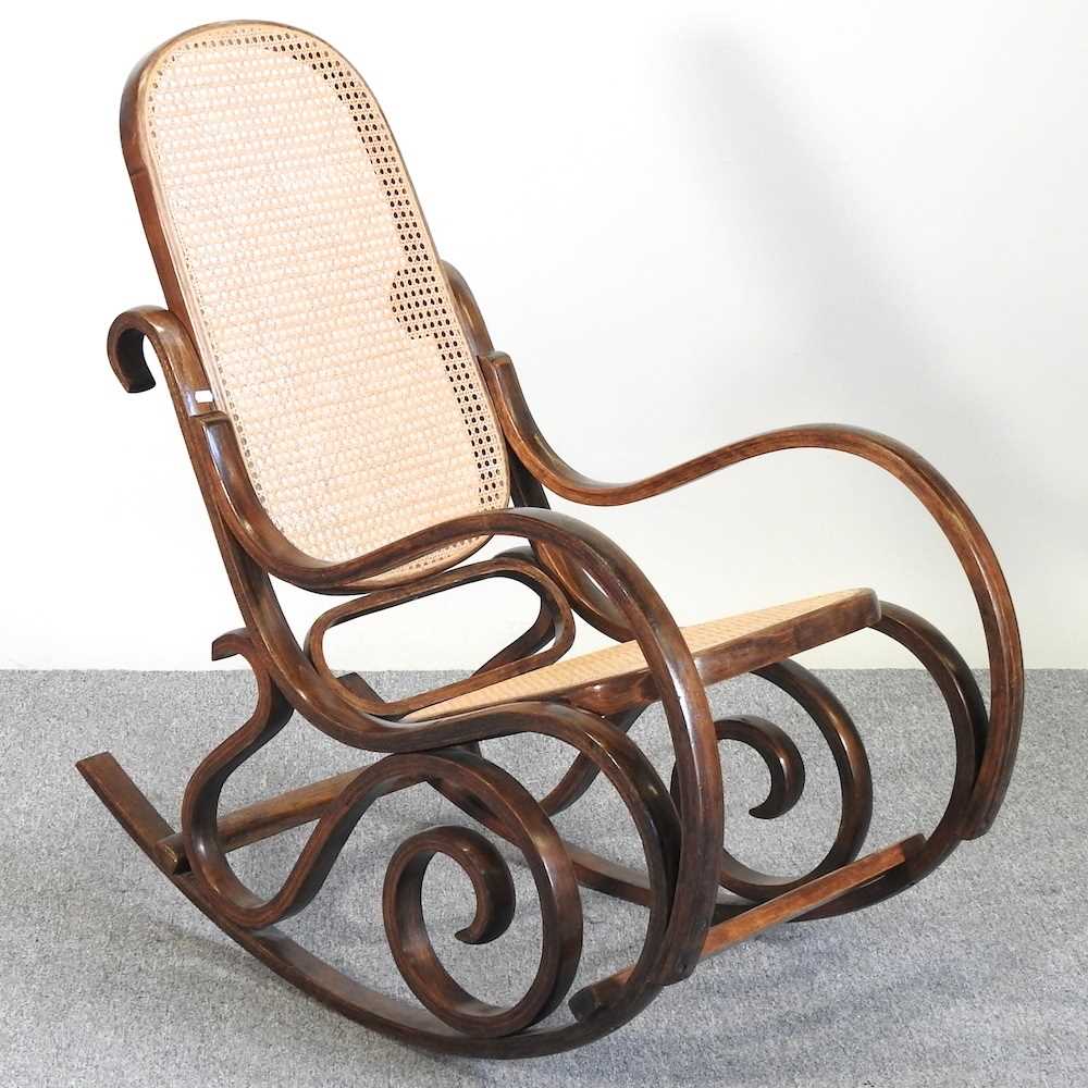 Lot 360 - A Thonet style rocking chair