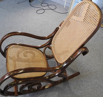 Lot 360 - A Thonet style rocking chair