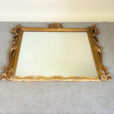 Lot 789 - A 19th century gilt wall mirror