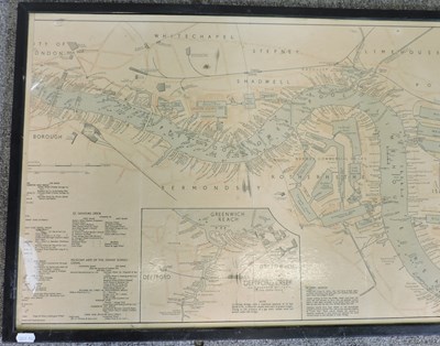 Lot 365 - A port of London Authority map of the Thames