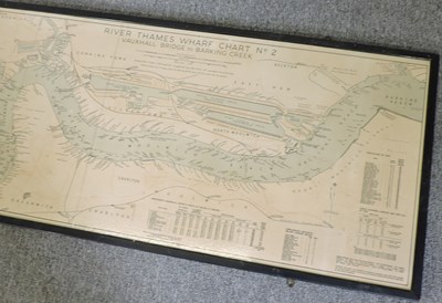 Lot 365 - A port of London Authority map of the Thames