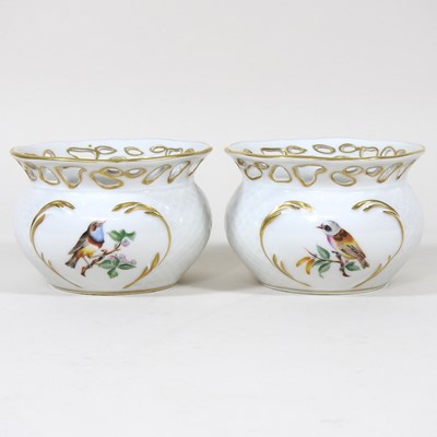 Lot 3 - A pair of Herend porcelain pots