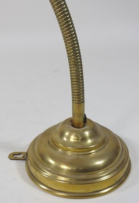 Lot 91 - A mid 20th century flexible brass desk lamp