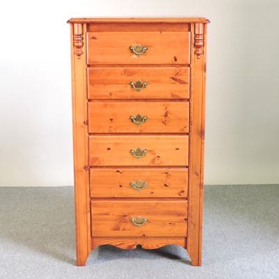 Lot 112 - A narrow pine chest