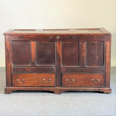 Lot 246 - An 18th century mule chest