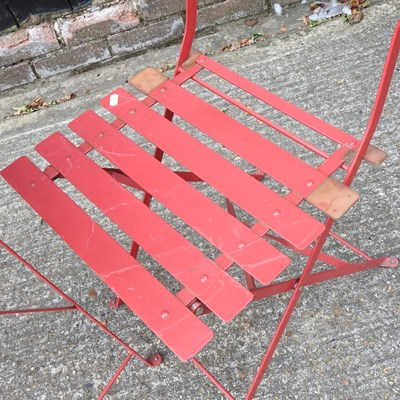 Lot 237 - A metal garden bistro set