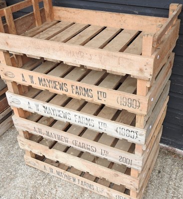 Lot 475 - Six wooden fruit trays