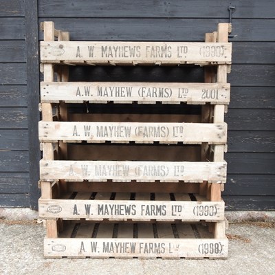 Lot 399 - Six wooden fruit trays